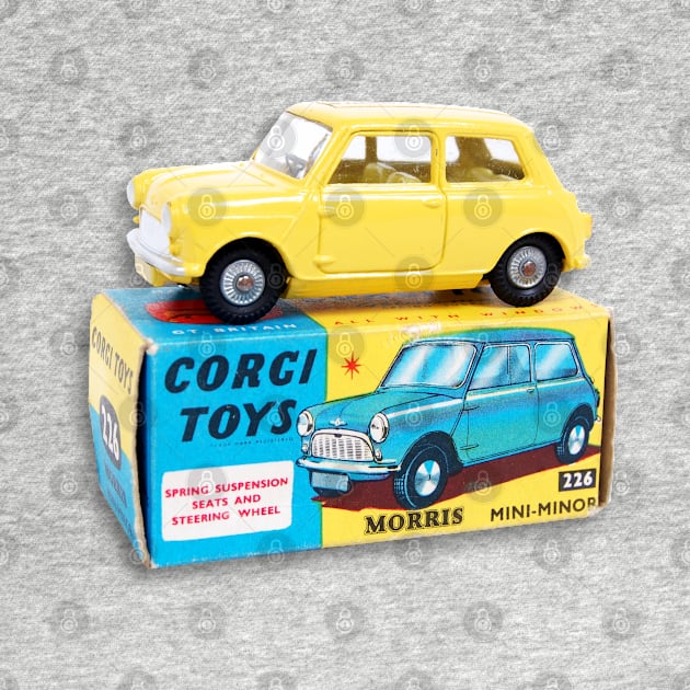 YELLOW MORRIS MINOR TOY CAR by Throwback Motors